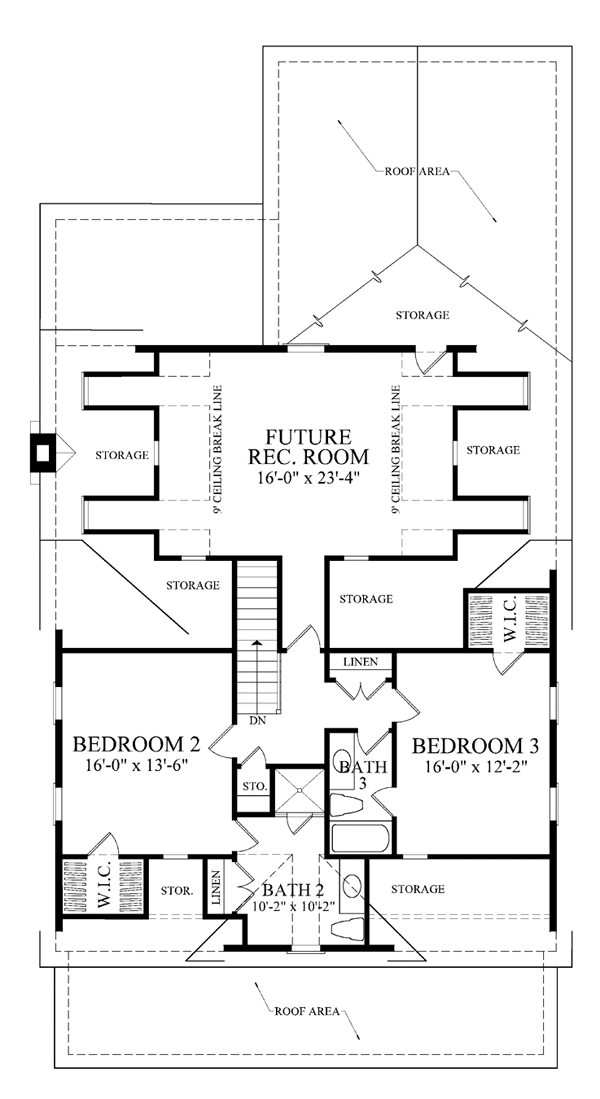 Farmhouse Traditional Level Two of Plan 86299