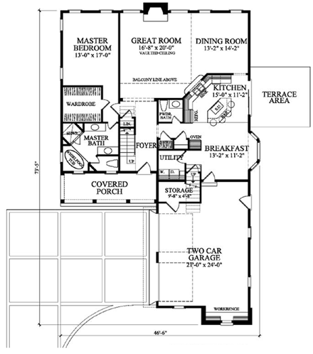 House Plan 86300 First Level Plan