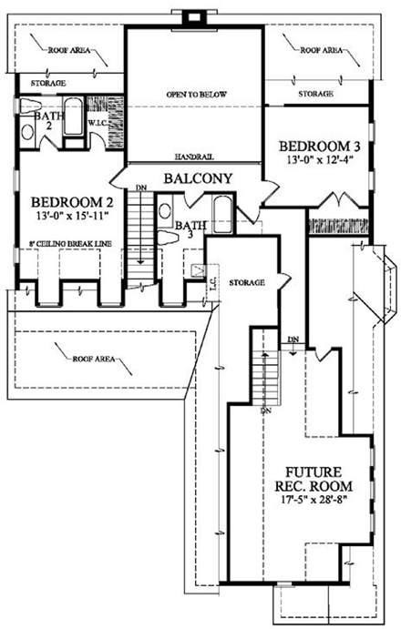 House Plan 86300 Second Level Plan