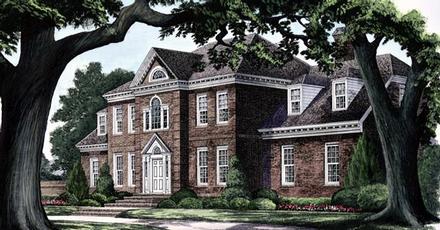 Colonial Southern Elevation of Plan 86302