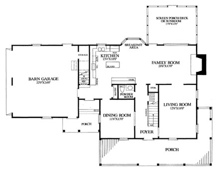 House Plan 86305 First Level Plan