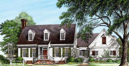 Colonial Traditional Elevation of Plan 86307
