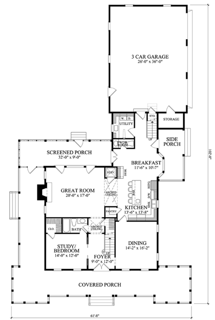 House Plan 86308 First Level Plan