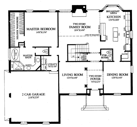 House Plan 86310 First Level Plan