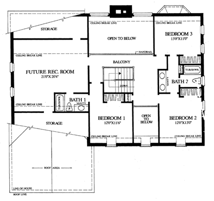 House Plan 86310 Second Level Plan