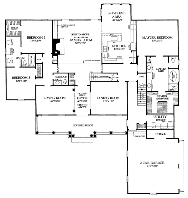 Cottage Country Farmhouse Level One of Plan 86311