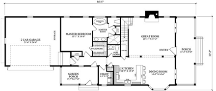 House Plan 86313 First Level Plan