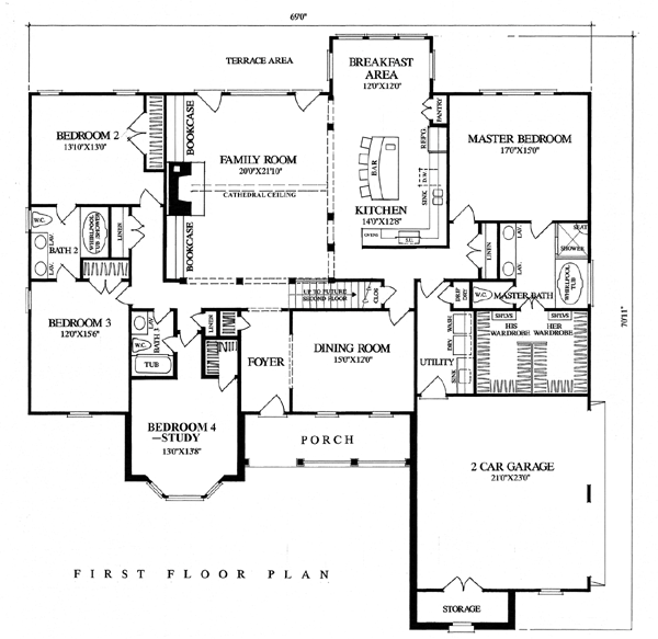 Cottage Country Farmhouse Traditional Level One of Plan 86314