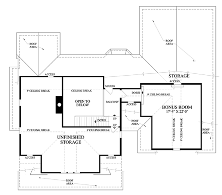 House Plan 86315 Second Level Plan