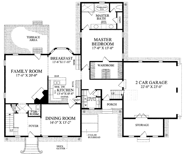 Colonial Traditional Level One of Plan 86316
