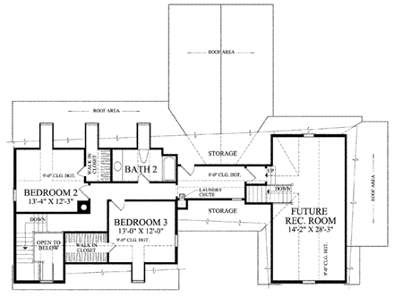 House Plan 86316 Second Level Plan