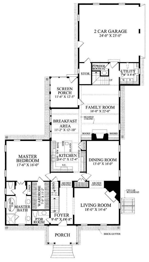 Colonial Traditional Level One of Plan 86322