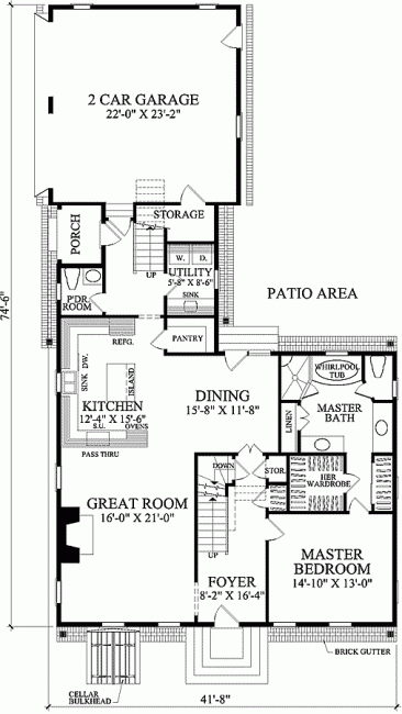 House Plan 86324 First Level Plan