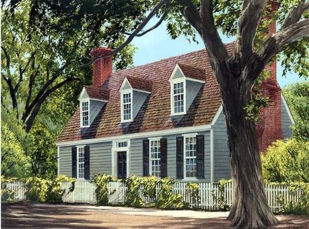 Cape Cod Colonial Traditional Elevation of Plan 86325