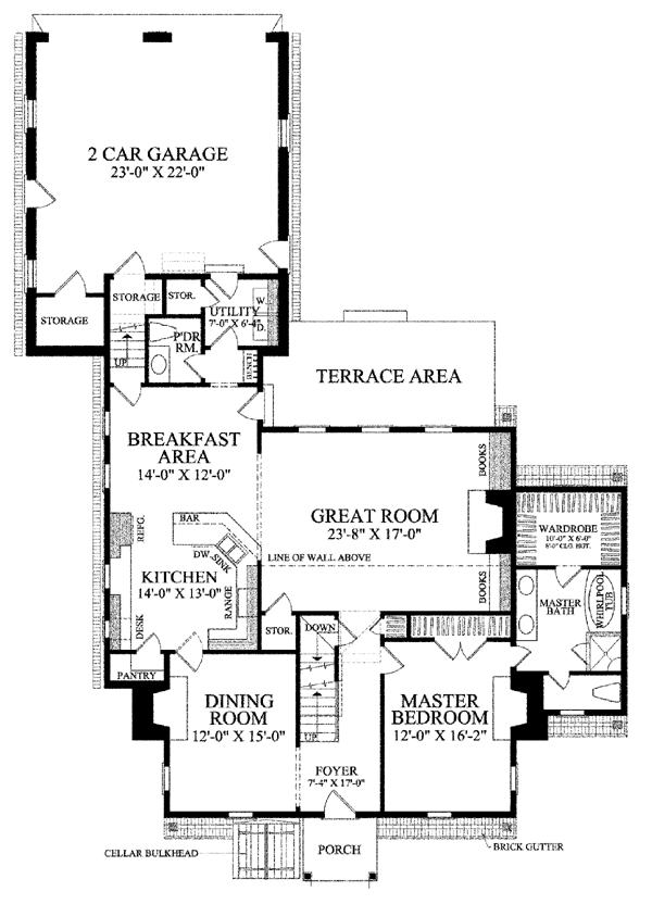 Cape Cod Colonial Level One of Plan 86326