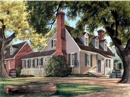 Cape Cod Colonial Elevation of Plan 86326