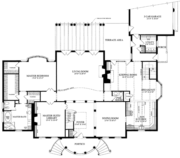 Plantation Southern Level One of Plan 86331