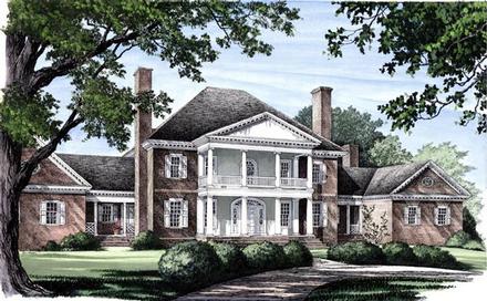 Colonial Plantation Elevation of Plan 86333