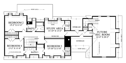 House Plan 86334 Second Level Plan