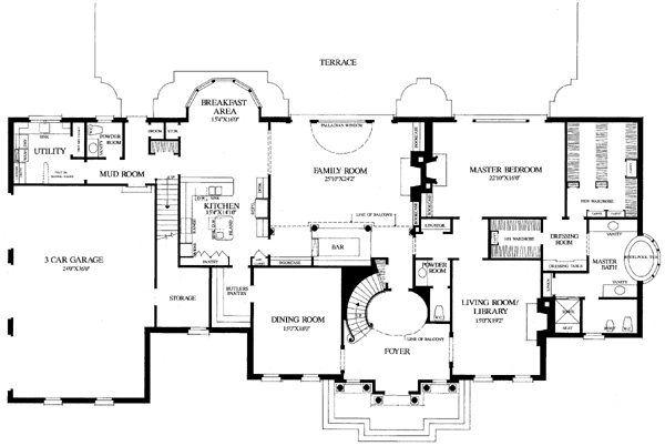 Colonial Plantation Level One of Plan 86335