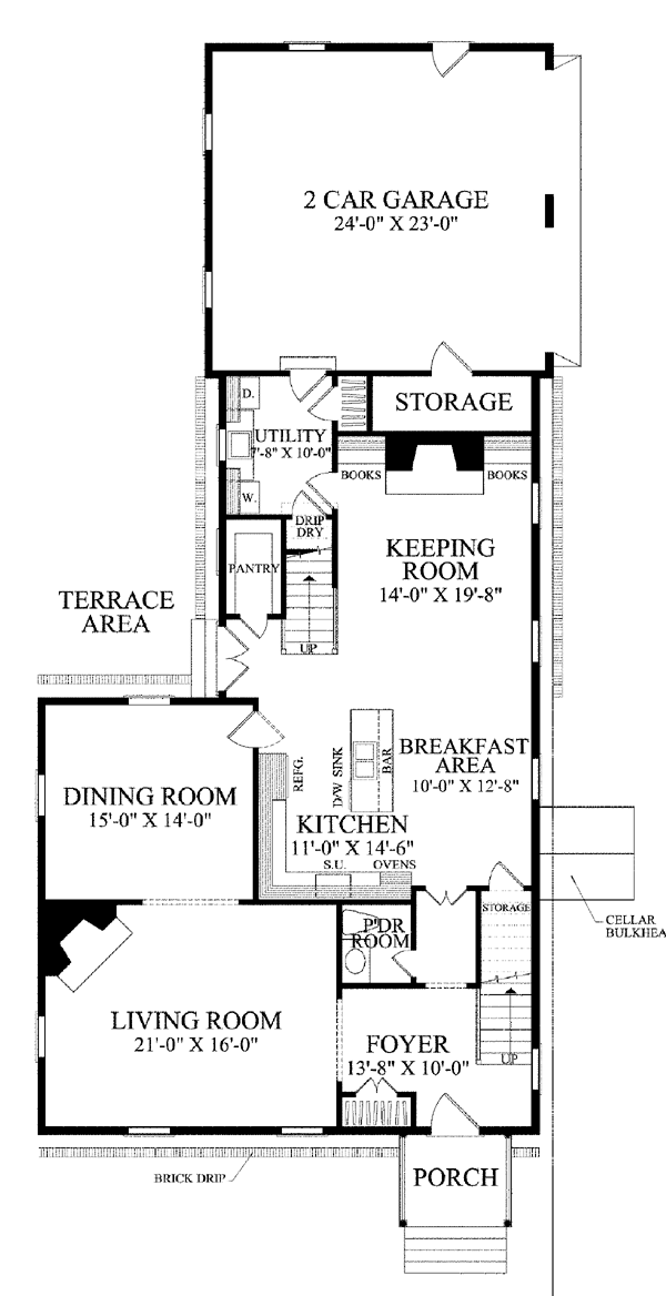 Colonial Traditional Level One of Plan 86338