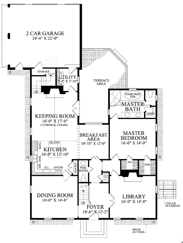 Colonial Traditional Level One of Plan 86339