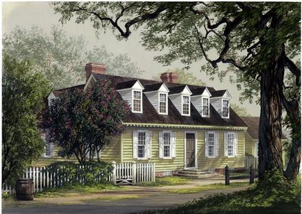 Colonial Traditional Elevation of Plan 86339