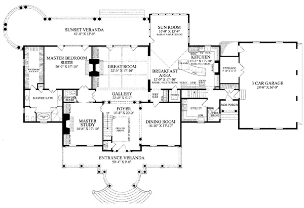 Plantation Southern Level One of Plan 86340