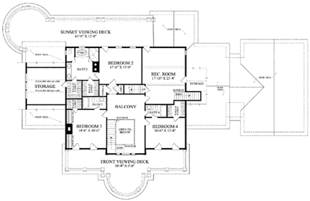 House Plan 86340 Second Level Plan