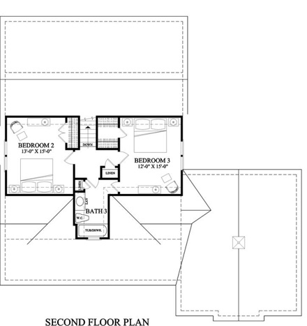 House Plan 86341 Second Level Plan