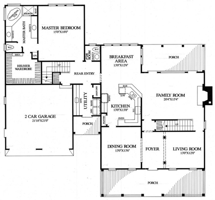 House Plan 86342 First Level Plan