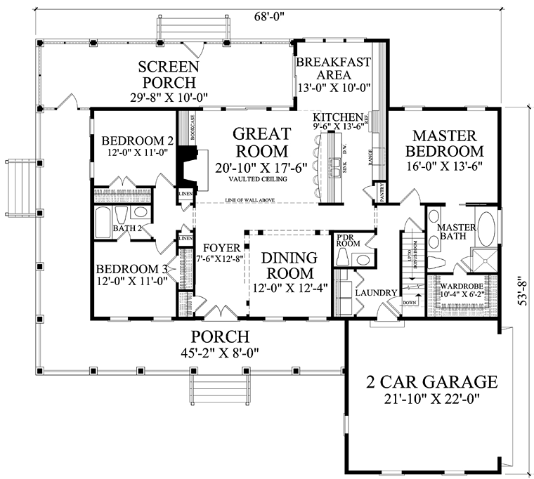 House Plan 86344 Level One