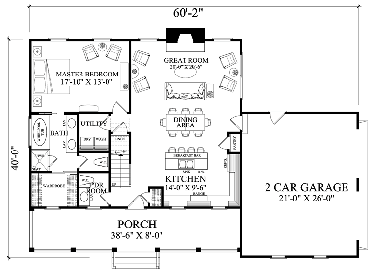 Cape Cod Country Southern Level One of Plan 86345