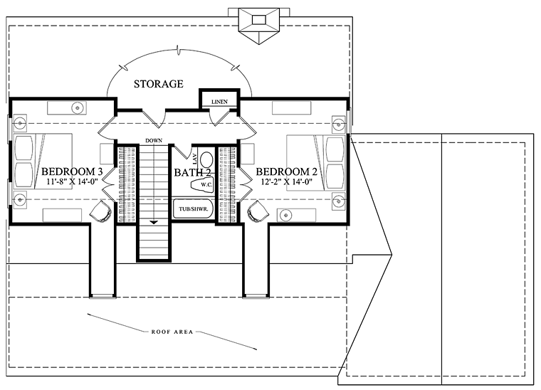 Cape Cod Country Southern Level Two of Plan 86345