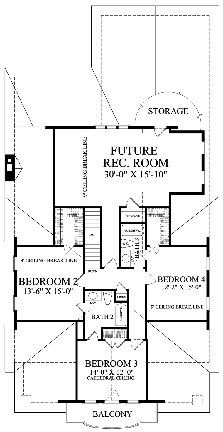 Bungalow Cottage Country Craftsman Level Two of Plan 86346