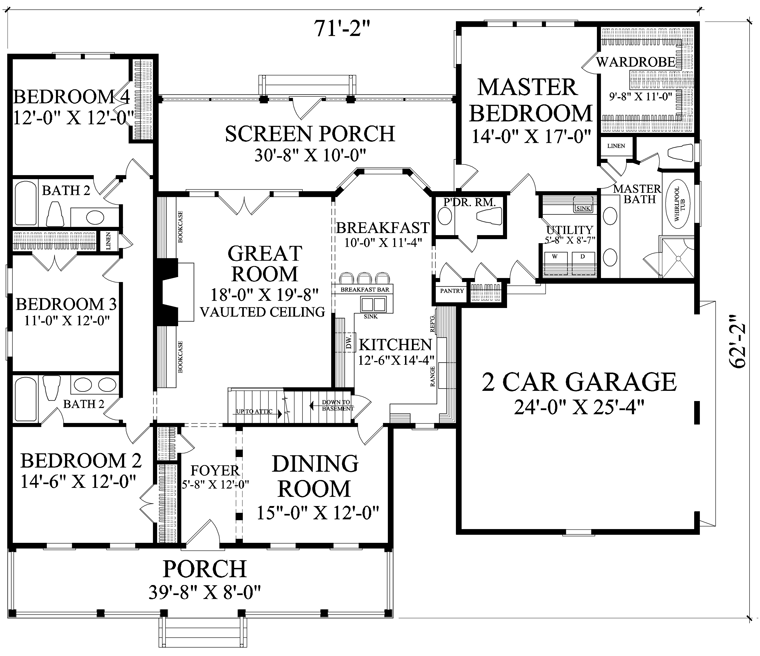 Country Ranch Southern Level One of Plan 86347