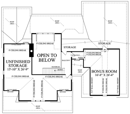 House Plan 86347 Second Level Plan