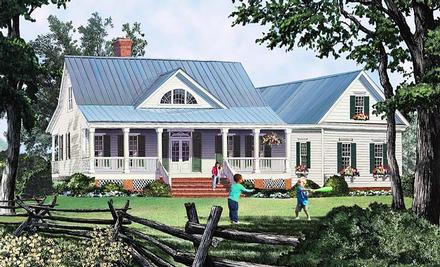 Country Southern Traditional Elevation of Plan 86349