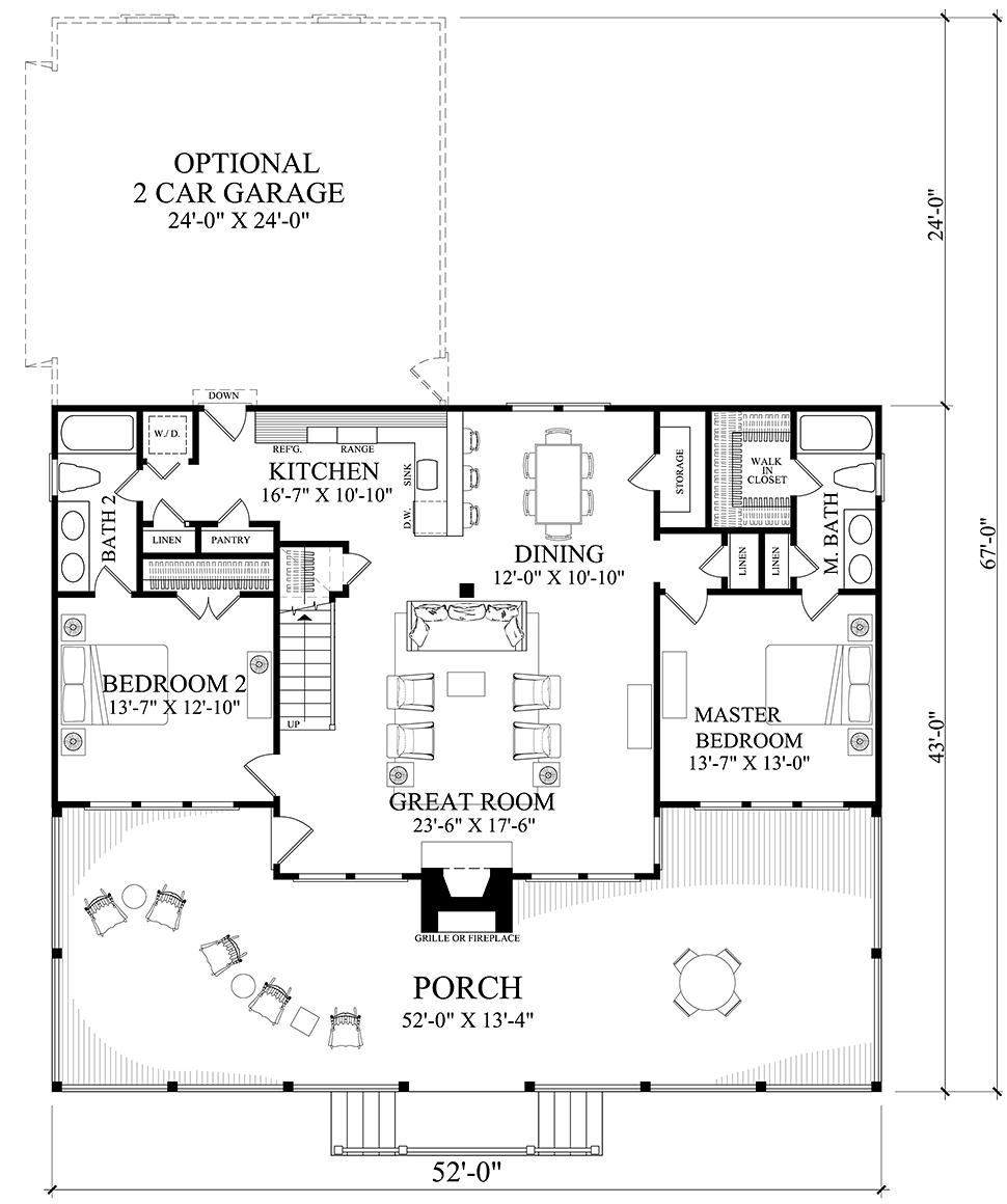 House Plan 86350 Level One