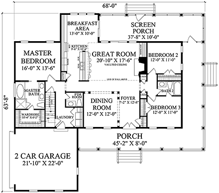 House Plan 86351 First Level Plan