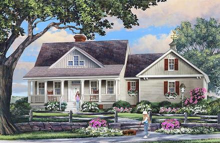 Cottage Country Southern Elevation of Plan 86353