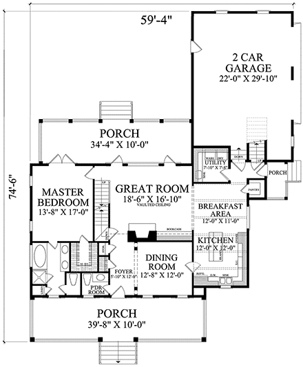 House Plan 86354 First Level Plan