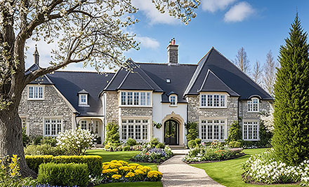 European French Country Elevation of Plan 86362