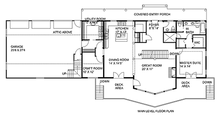 House Plan 86502 First Level Plan