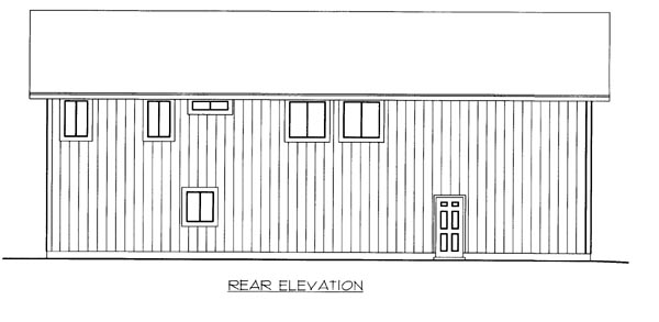  Rear Elevation of Plan 86512