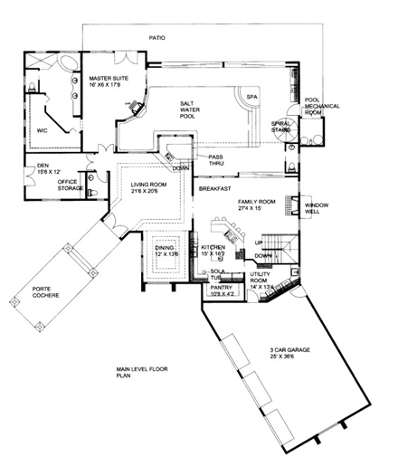 House Plan 86520 First Level Plan