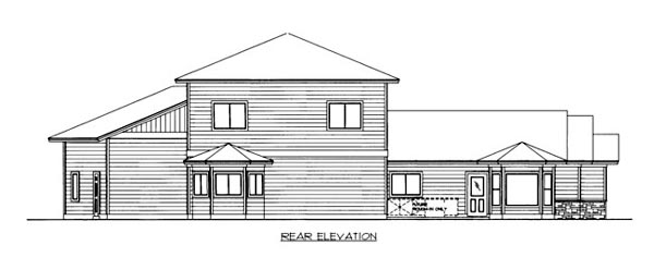  Rear Elevation of Plan 86526