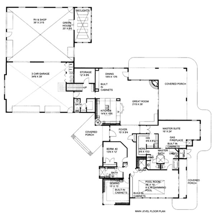 House Plan 86535 First Level Plan