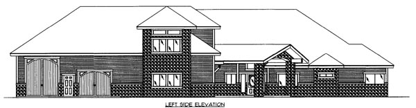Plan with 4479 Sq. Ft., 2 Bedrooms, 4 Bathrooms, 5 Car Garage Picture 3