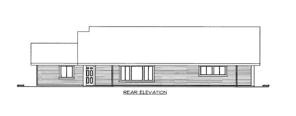  Rear Elevation of Plan 86552